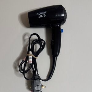 Conair 1875 Black Hair Dryer travel size